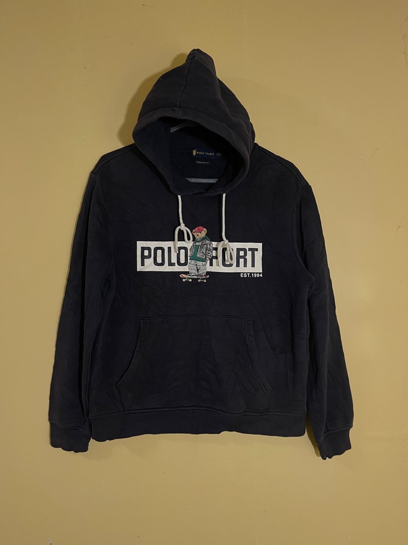 Polo sport black hoodie clearance