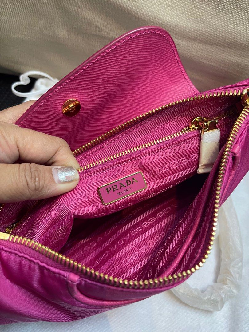 高価値セリー [新品]PRADA 2WAY プラダ TESSUTO SAFFIANO FUXIA - neta