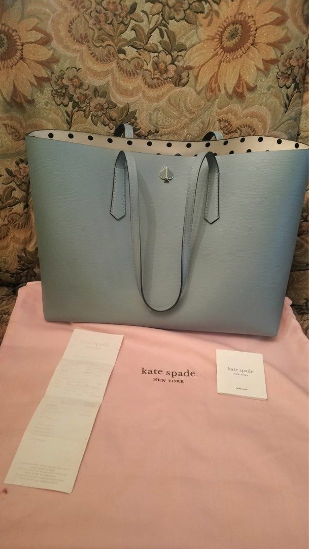 KATE SPADE large molly cabana dot レザー tote A4収納可能 激安!KATE SPADE large molly cabana dotレザー tote A4収納可能
