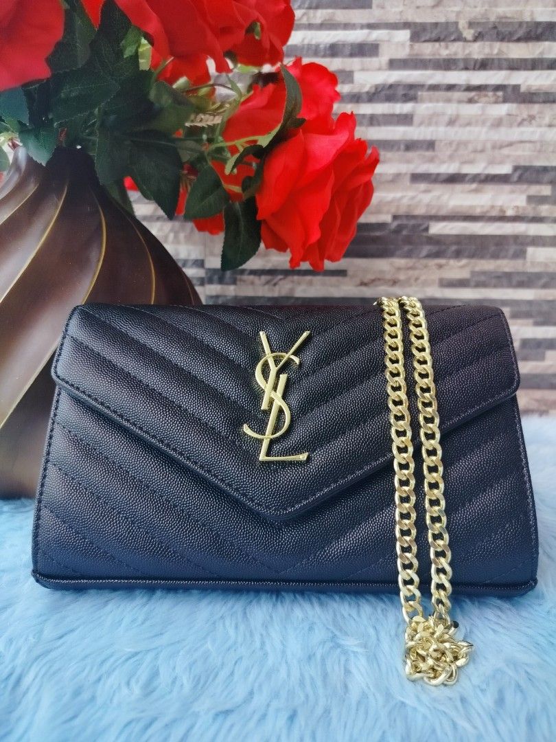 Preloved YSL sling bag (Category: Luxury Bags & Wallets) located in Cebu City. Submitted by day.98 (Listing ID 1229741655, Image 1). Description: selected from japan surplus caviar leather genuine leather coded & Etikita with dust bag no flaws.