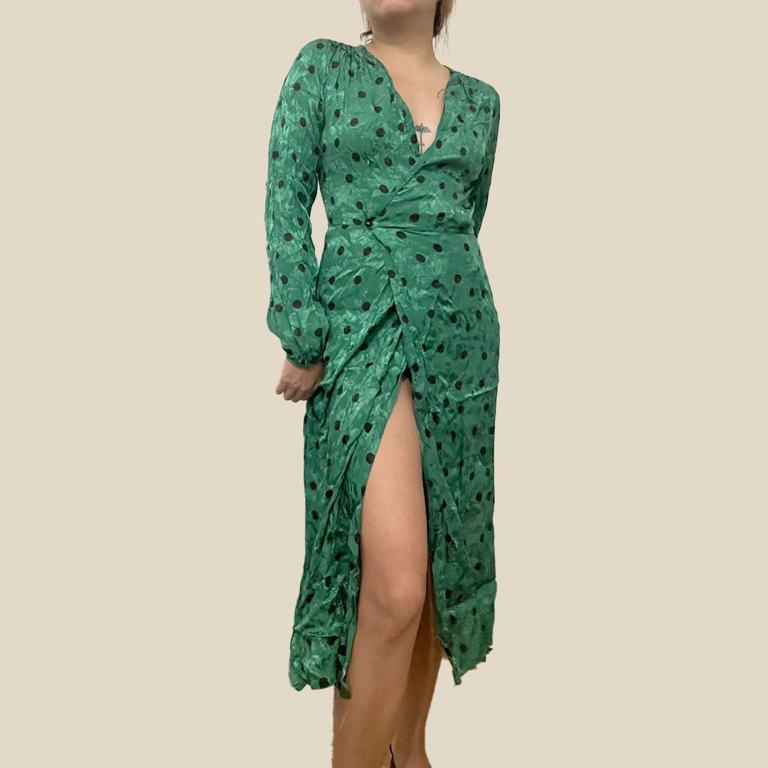 Primark green outlet spotty dress