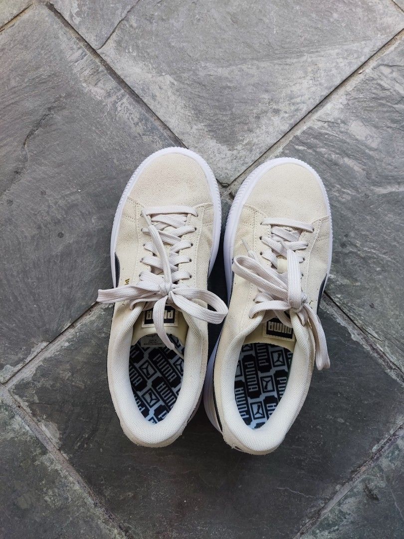 Puma suede store classic white sneakers