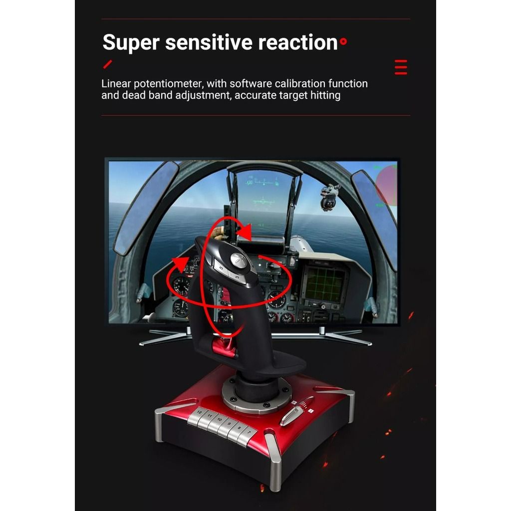 PXN 2119 Flight Simulator Joystick, Video Gaming, Gaming Accessories ...