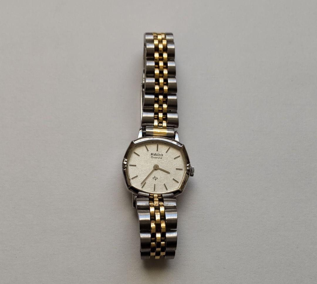 Rado Ladies Watch Quartz (Category: Luxury Watches) located in Antipolo. Submitted by kiksy.closet (Listing ID 1229712034, Image 1). Description: Rado Ladies Watch Quartz - Condition: Windshield: There are some small scratches that are hard to see unless you look closely. Case: There are some minor scratches on the whole. The belt is an external product. Battery must also be replaced, hence its cheap price. - Case size: Approx. 2.5 cm (including 