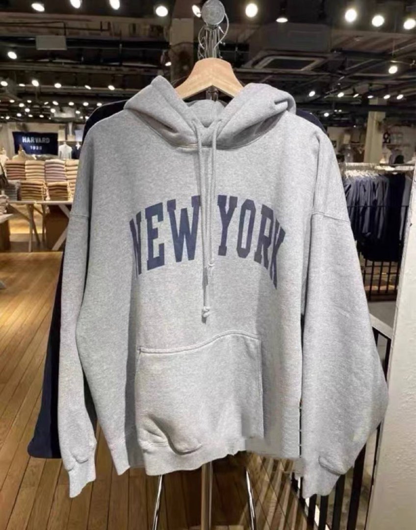 RARE brandy melville new york christy hoodie in grey authentic, Women's  Fashion, Coats, Jackets and Outerwear on Carousell