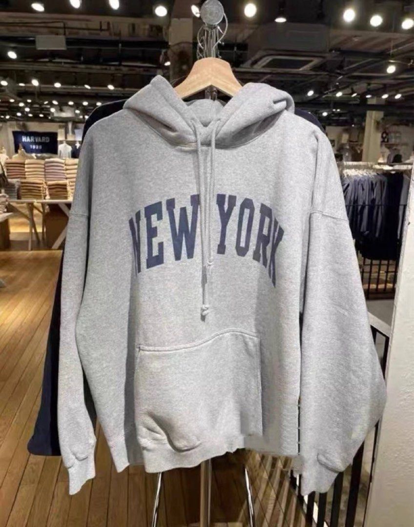 RARE brandy melville new york christy hoodie in grey authentic, Women's  Fashion, Coats, Jackets and Outerwear on Carousell