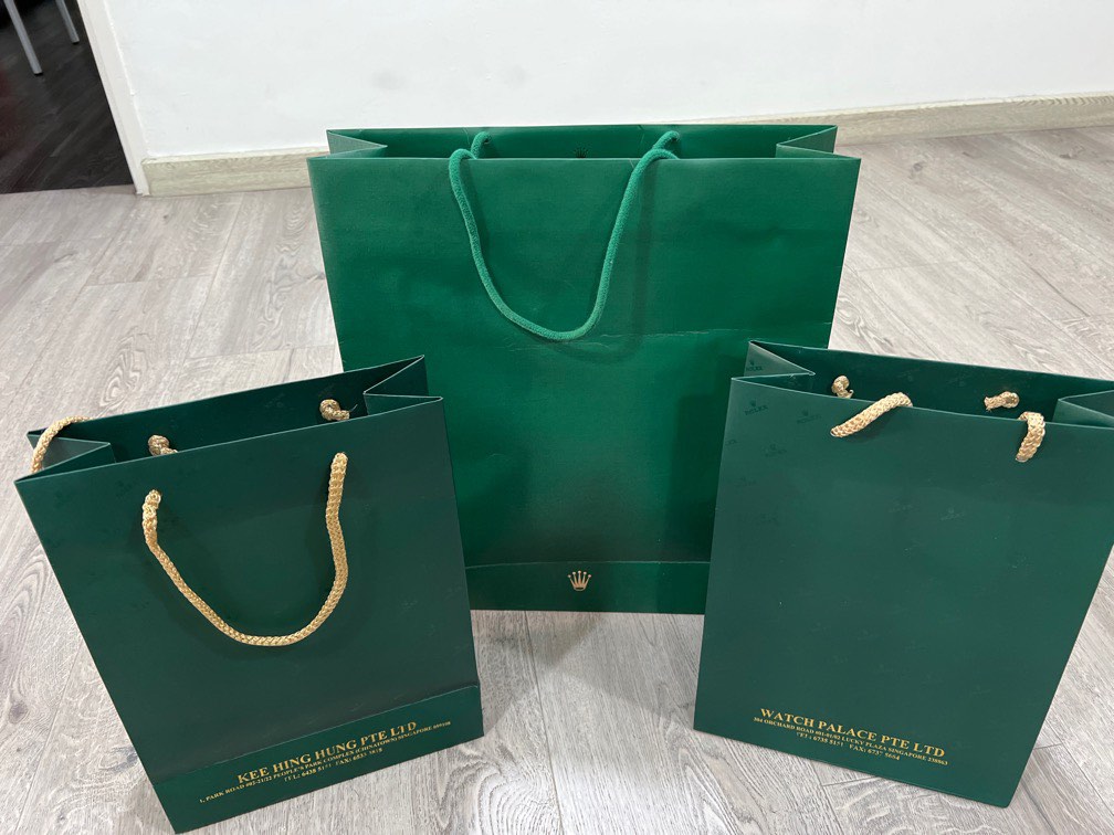 Rolex paper bag Large and Small, Everything Else on Carousell