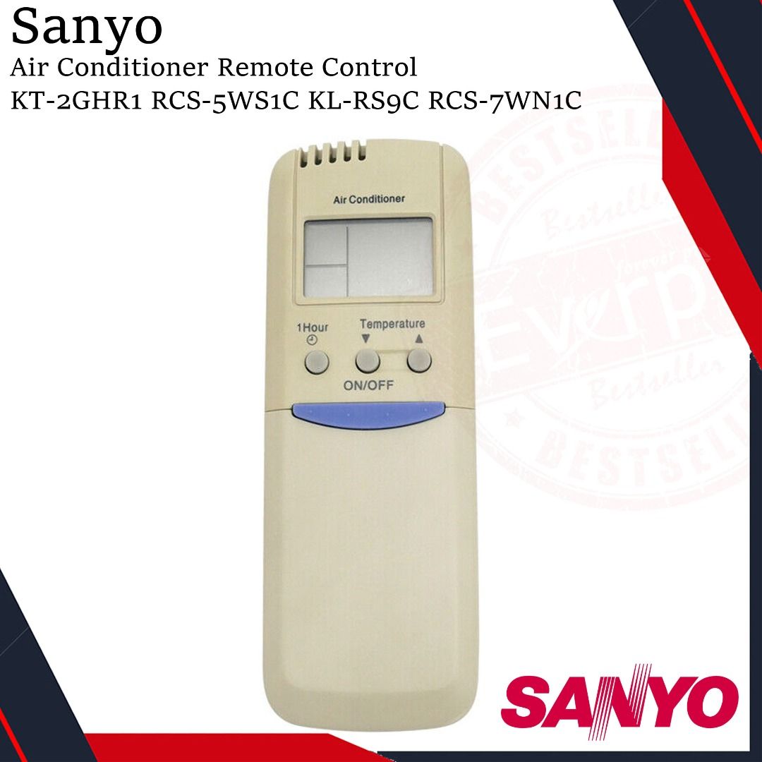 Sanyo Air Conditioner Remote Control KT2GHR1 RCS5WS1C RCS7WN1C