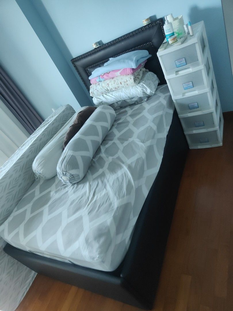 Seahorse Super Single storage bed frame, Furniture & Home Living