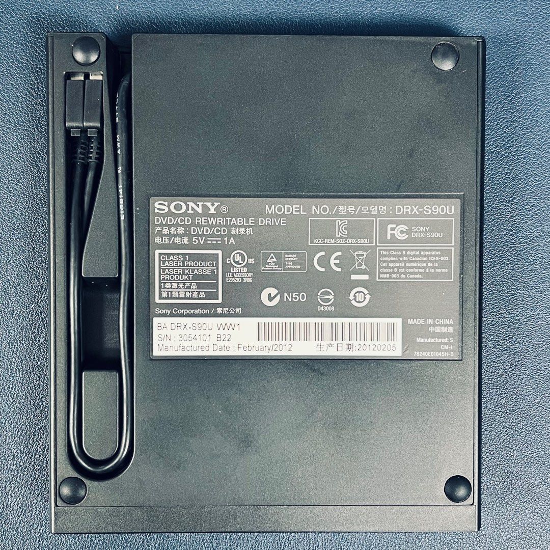 SONY External USB DVD/CD Rewritable Portable Drive DRXS90U, Computers
