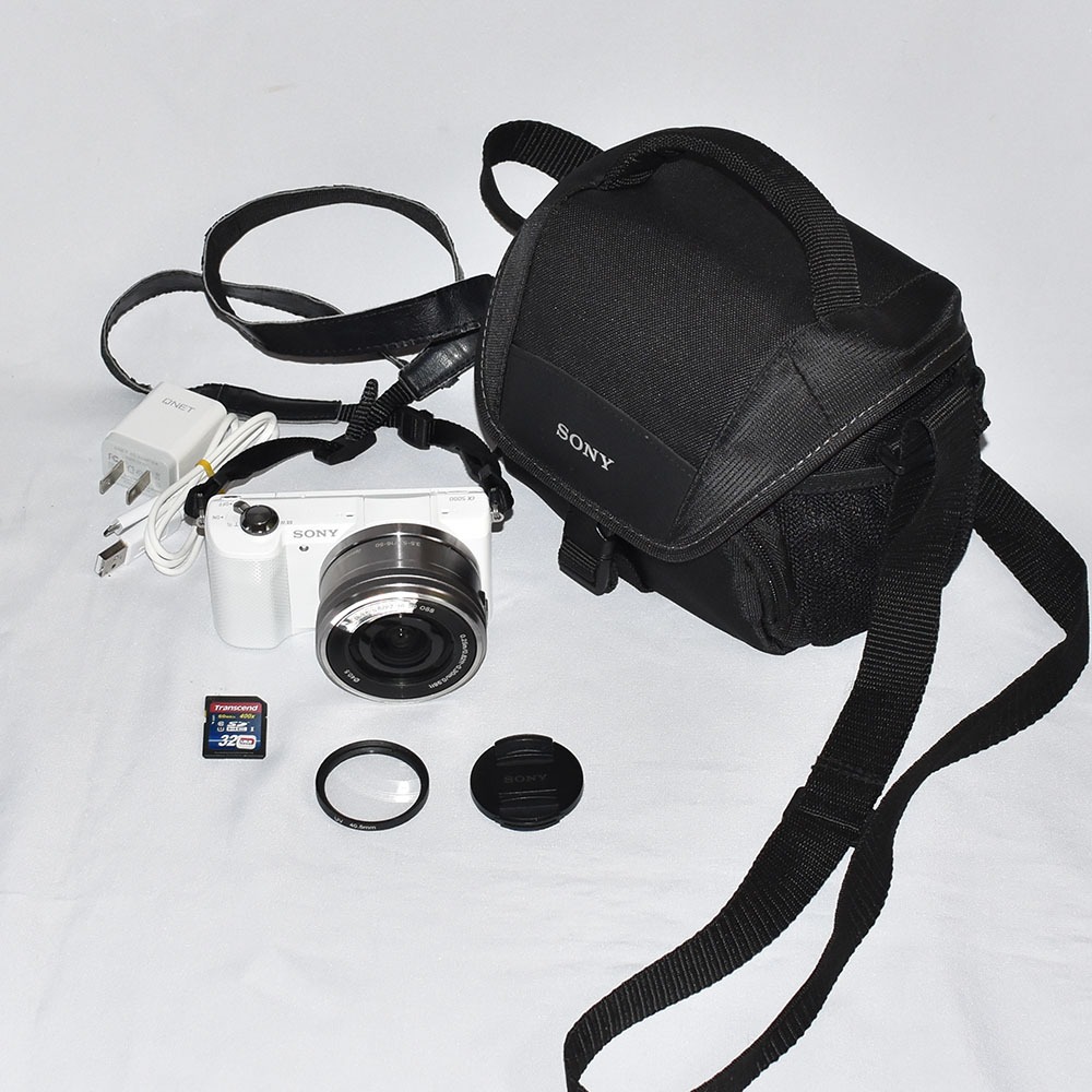 Sony mirrorless A5000 with 1650mm AF OSS lens (with Sony camera bag