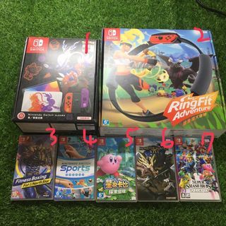 Switch oled 和6片遊戲