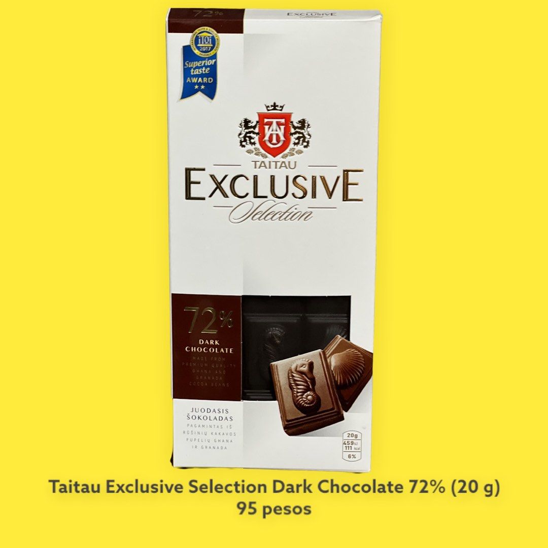 Taitau Exclusive Selection Dark Chocolate (52 or 72) on Carousell