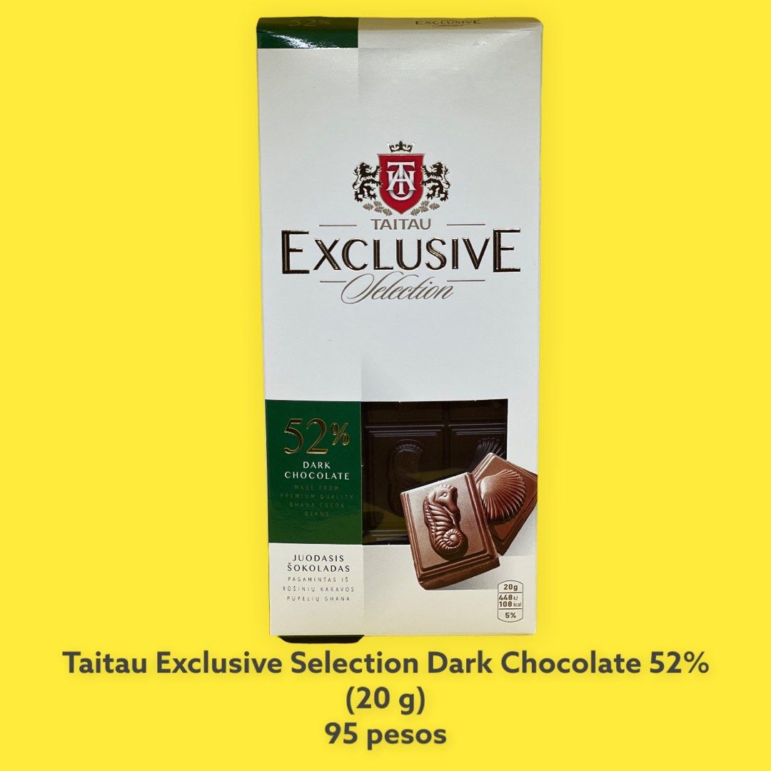 Taitau Exclusive Selection Dark Chocolate (52 or 72) on Carousell