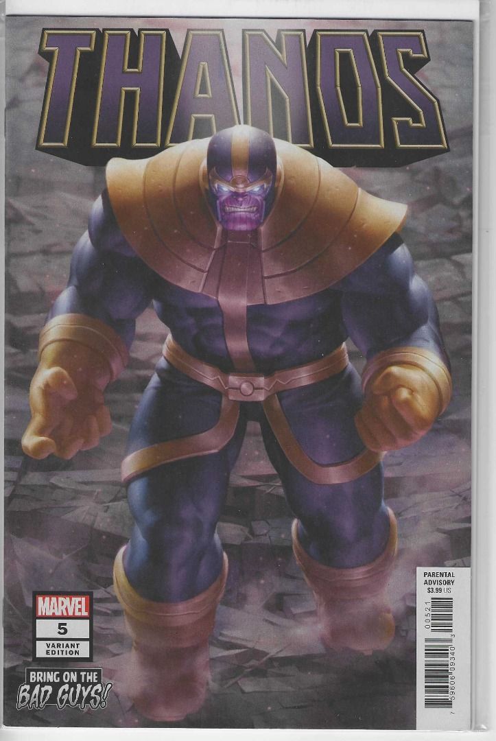 Thanos # 5 (Bring on the Bad Guys Variant) (Category: Comics & Manga) located in Manila. Submitted by jinkinpark (Listing ID 1229708114, Image 1). Description: For sale is a copy of Thanos # 5 (Bring on the Bad Guys Variant). Comics is in Very Fine to Near Mint in condition..