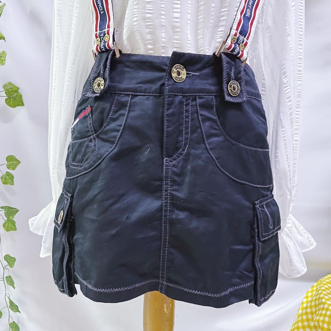 TOMMY GIRL suspender skirt, Fesyen Wanita, Pakaian Wanita, Gaun  Rok di  Carousell