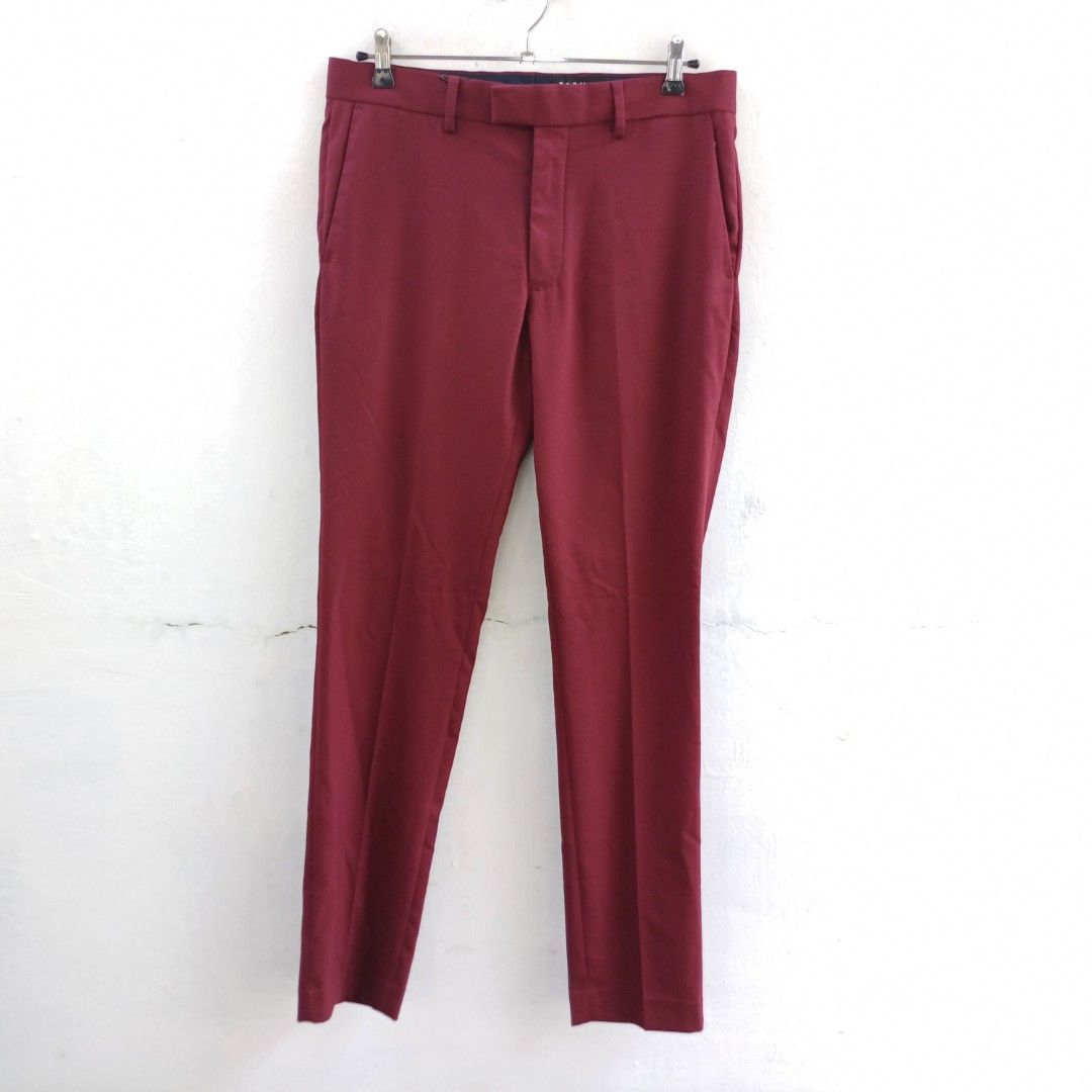 TOPMAN CELANA PANJANG BURGUNDY SKINNY FIT BARU ASLI ORIGINAL