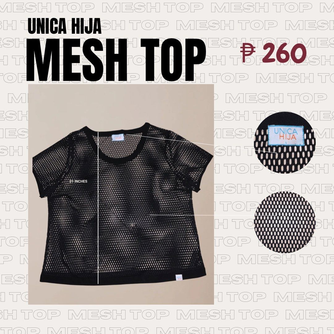 Unica Hija Mesh Top (Category: Blouses) located in Manila. Submitted by trixsrandomstuff (Listing ID 1229682730, Image 1). Description: .