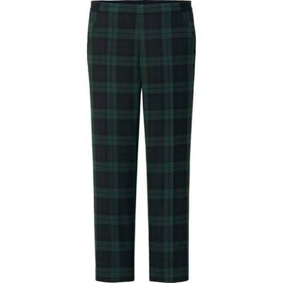 UNIQLO Flannel Pants Blue Green Checkered Long Pants, Women's Fashion,  Bottoms, Other Bottoms on Carousell