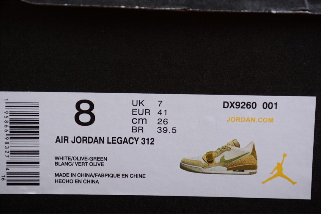 Jordan Legacy 312 Low Olive Gold DX9260-001 