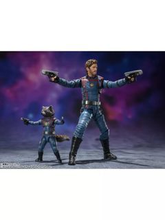 VERY RARE & HOT! *URGENT LIMITED PRE-ORDER!* Bandai Tamashii Japan SHF S.H.Figuarts Star-Lord Action Figure & SHF S.H.Figuarts Rocket Raccoon Action Figure from Guardians of the Galaxy: Vol. 3 Movie (Japan Version)!