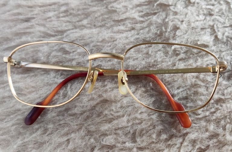 Vintage CARTIER TRINITY 140 56 21 OVAL Glasses Eyewear 22K GOLD Plated Authentic Luxury Watches on Carousell