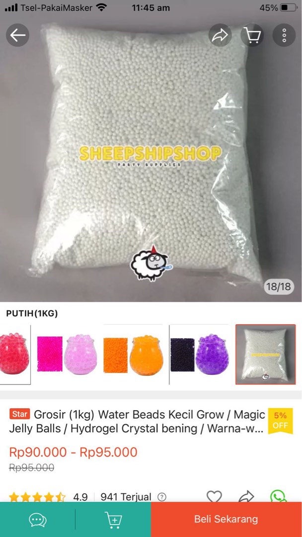 Water beads Hidrogel Hydrogel Tanaman / Sensorik Anak on Carousell