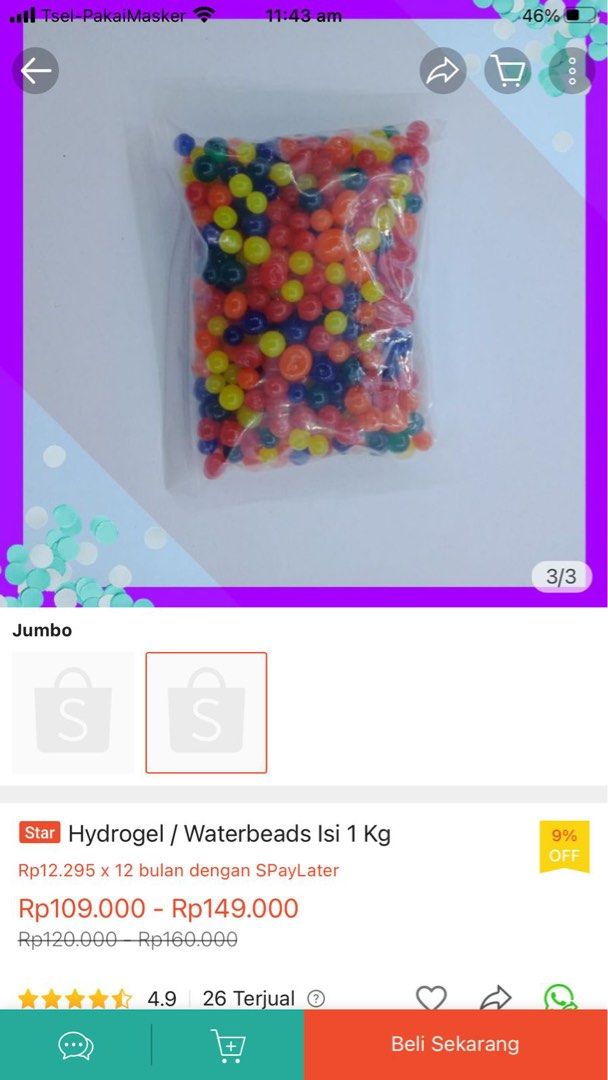 Water beads Hidrogel Hydrogel Tanaman / Sensorik Anak on Carousell