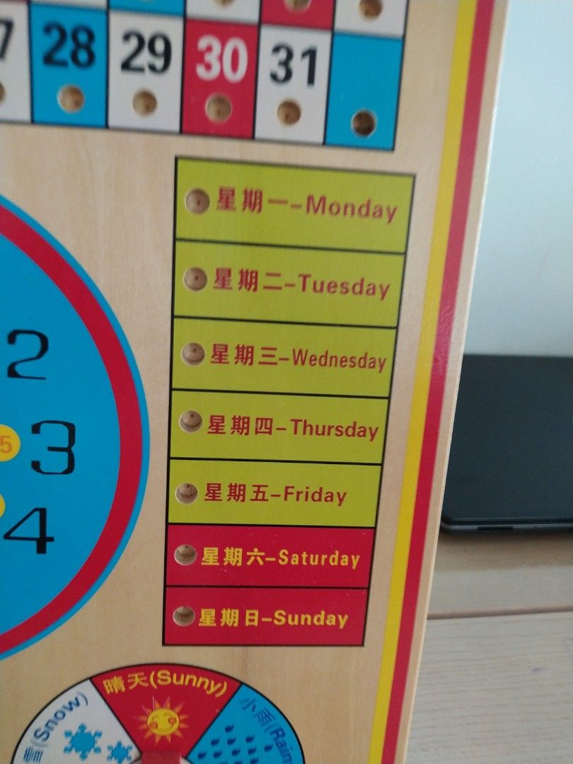 LARGE SIZE,Wooden clock ,wooden calender,wooden calender ,month of the