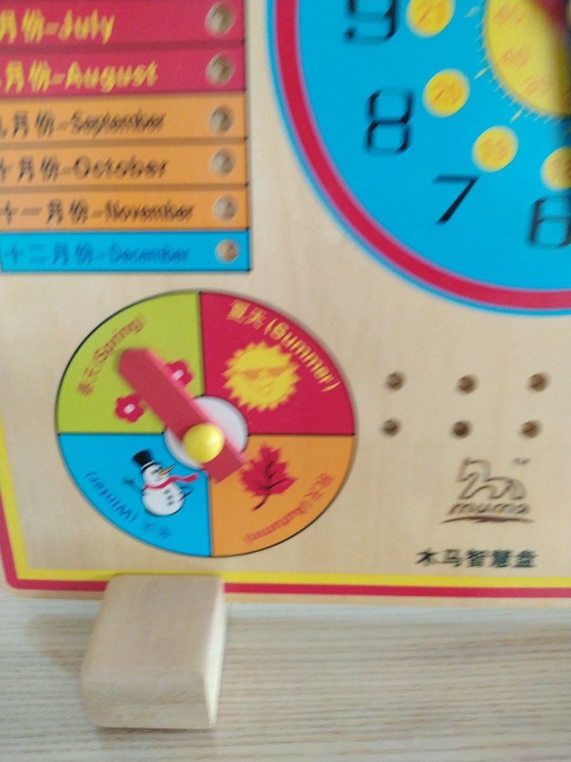 LARGE SIZE,Wooden clock ,wooden calender,wooden calender ,month of the