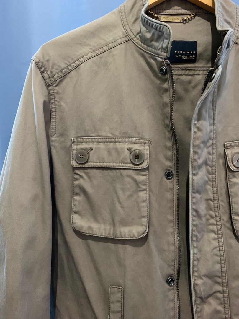 ZARA MAN PARKA JACKET, Fesyen Pria, Pakaian , Baju Luaran di Carousell