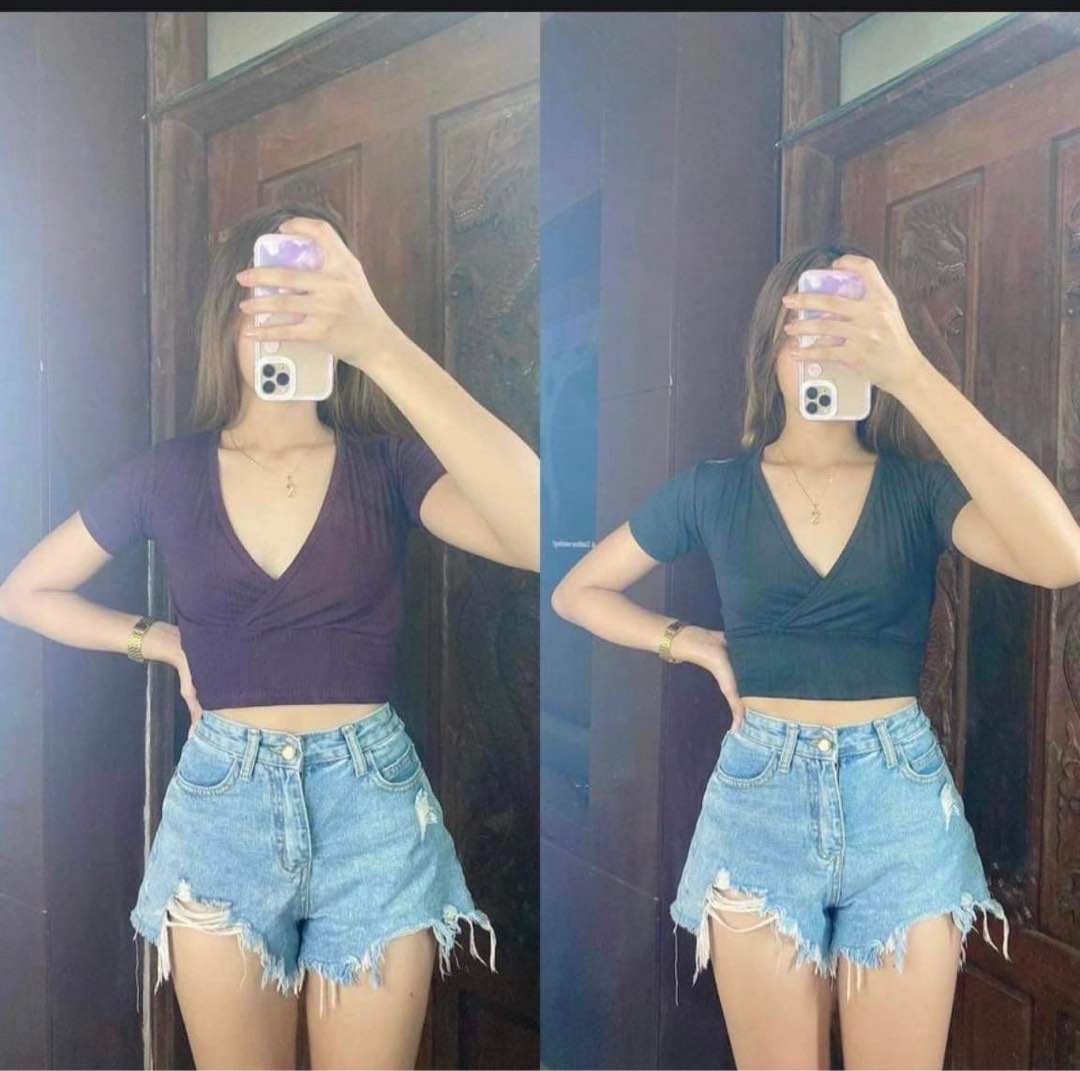 ZARA TOP (NAVY BLUE) on Carousell