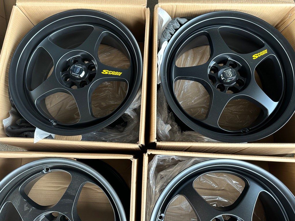 17” Hunterwheels Spoon Design code T5201 Black mags 4Holes pcd 100-114 bnew (Category: Mags and Tires) located in Quezon City. Submitted by mindanaotyrehaus (Listing ID 1232909053, Image 2). Description: 4pcs 17” Hunterwheels Spoon design code T5201 brandnew magwheels 4 Holes pcd 100-114 x7.5 width/ offset 40 Available color: Black sold as 4pcs. for 23,000 pesos only * price may change without prior notice *txt or call us to check availability * 