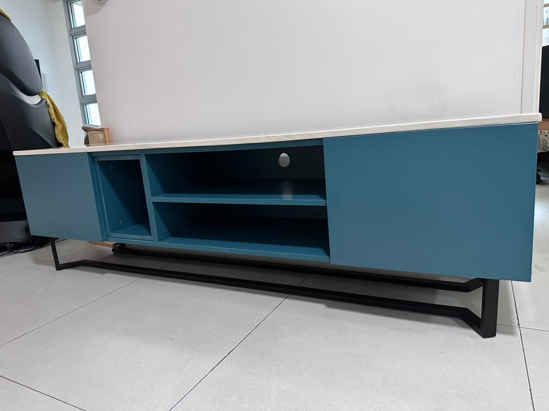 1.7M Marble top TV console, Furniture & Home Living, Furniture, TV