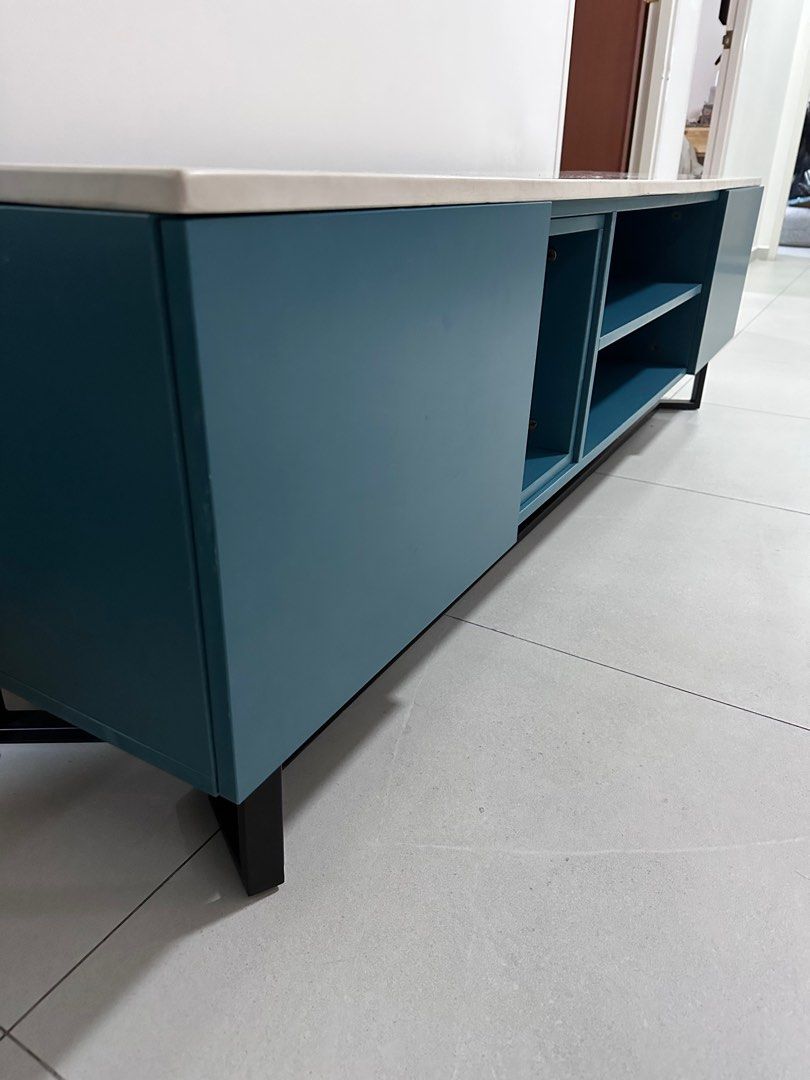 1.7M Marble top TV console, Furniture & Home Living, Furniture, TV