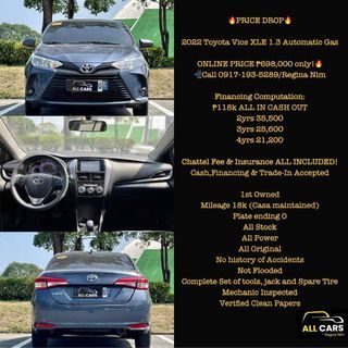 2022 Toyota Vios 1.3 XLE Automatic Auto