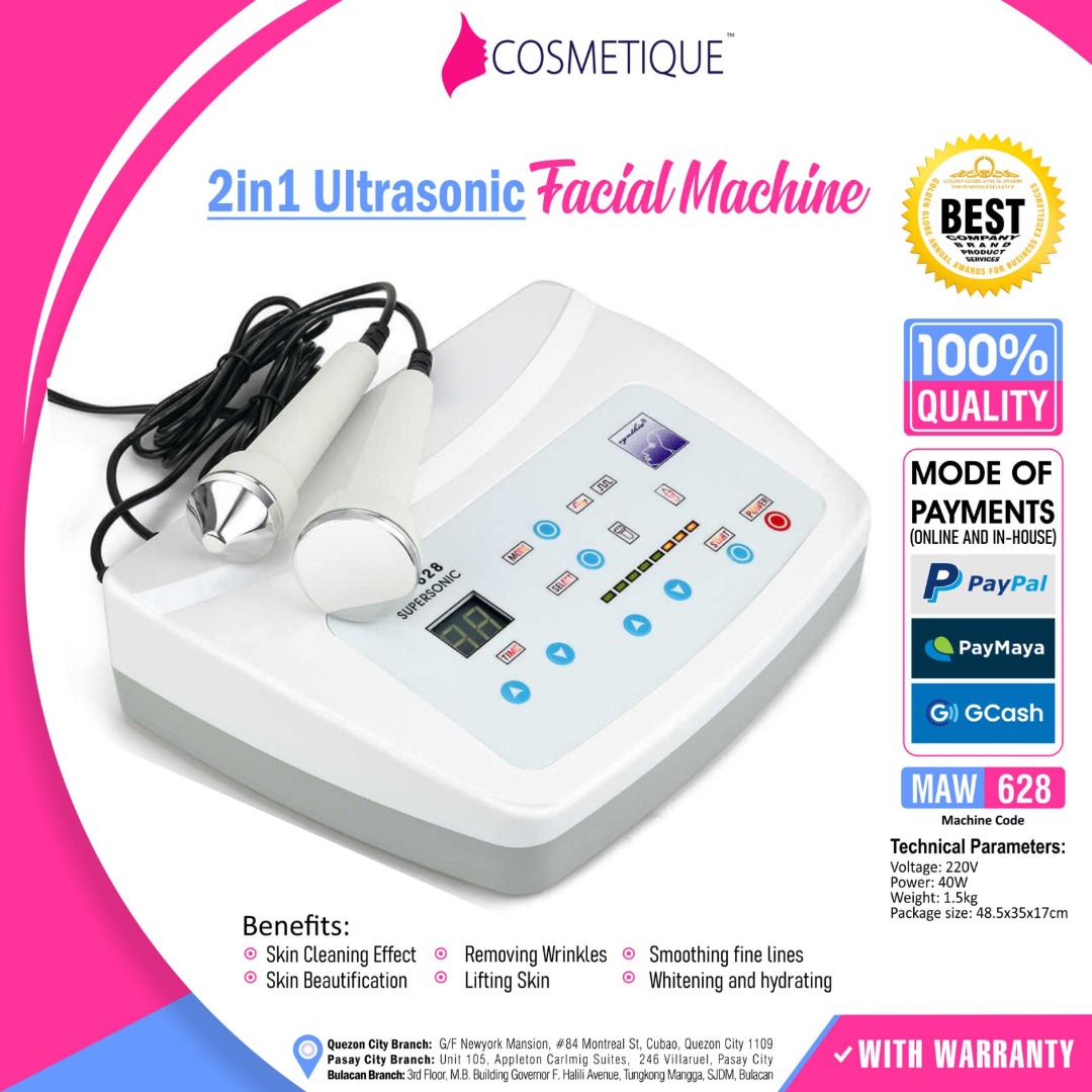 2in1 Ultrasonic Facial Machine on Carousell