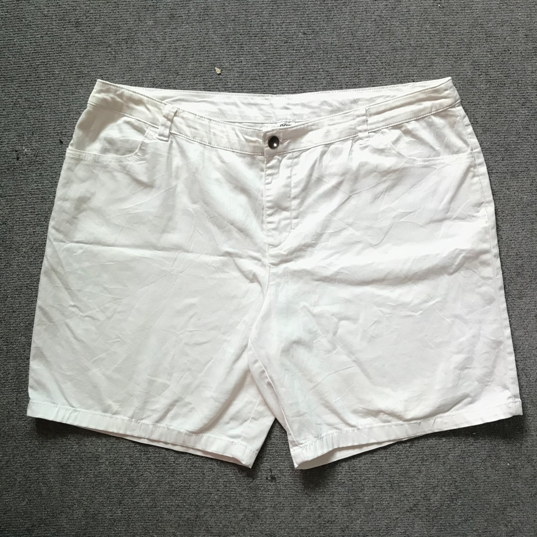 5 for RM10 Plus size White Shortpant, Women's Fashion, Bottoms, Shorts ...