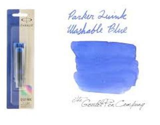 5 INK SET PARKER Quink Refill Cartridge Washable Blue Ink for PARKER QUINK Long Fountain Pen