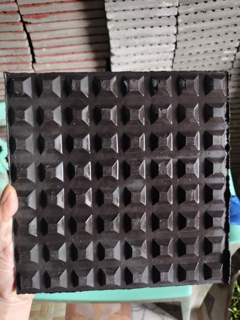 8×8 Concrete Tiles Waffle & Maze Black Tiles, Commercial & Industrial