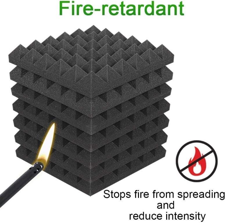 8cm Acoustic Foam Pyramid SoundProof Foam Panels 50x50cm Sound Proofing