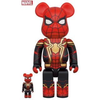 全新現貨bearbrick spider-man black costume & scarlet spider be