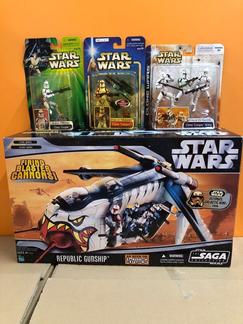 スターウォーズ リパブリック ガンシップ タイガーシャーク セット Hasbro Star Wars: The Saga Collection - Republic Gunship