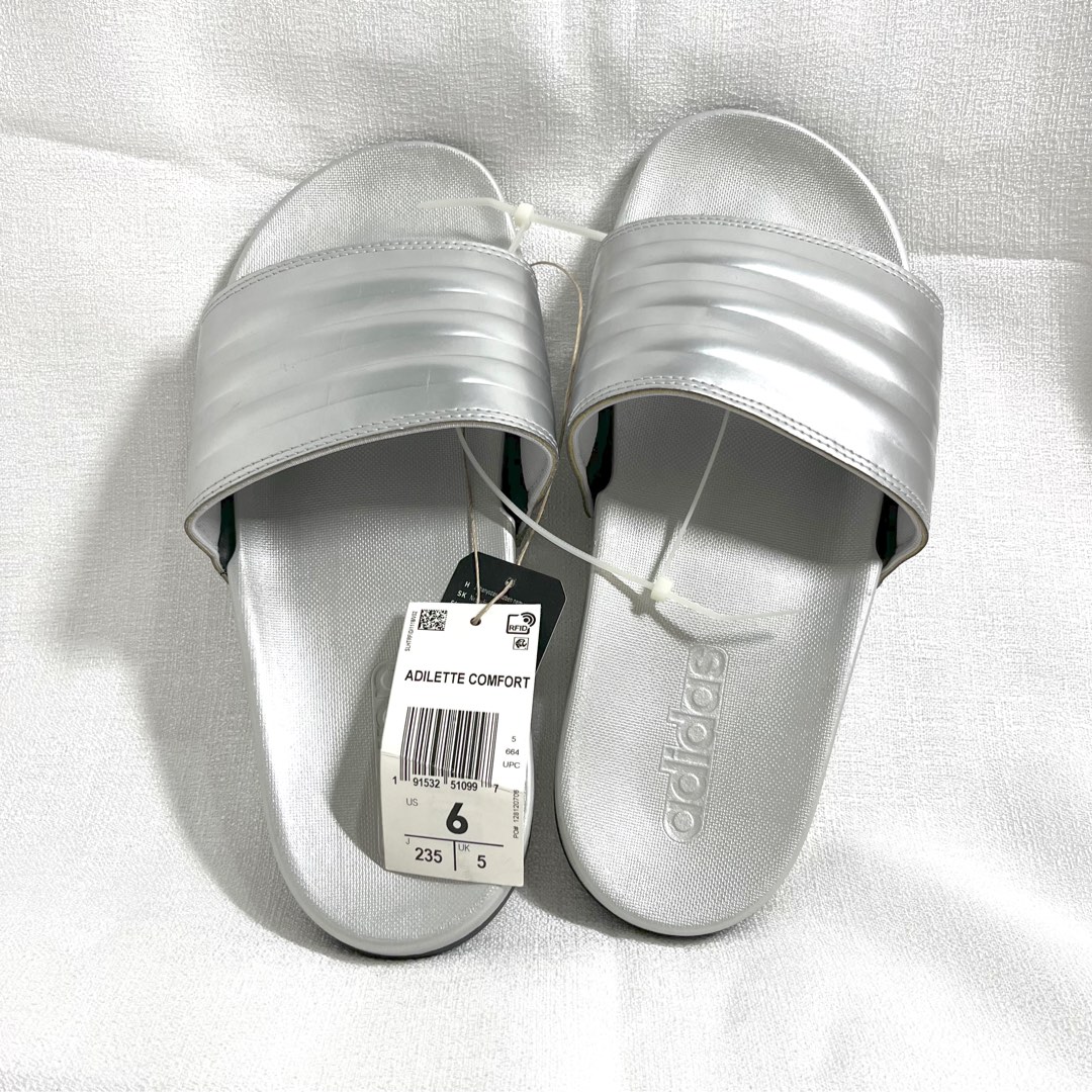 Adidas clearance adilette silver