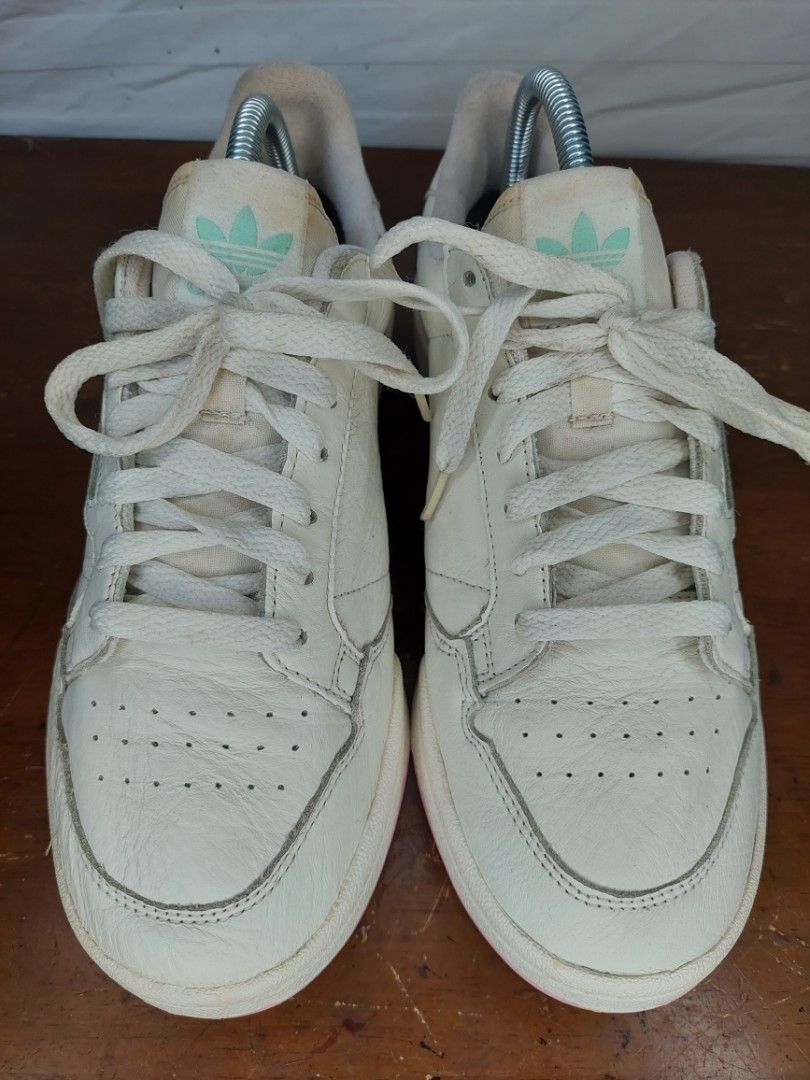 Adidas continental 80 off white pink size 8 men. 9 women Women s