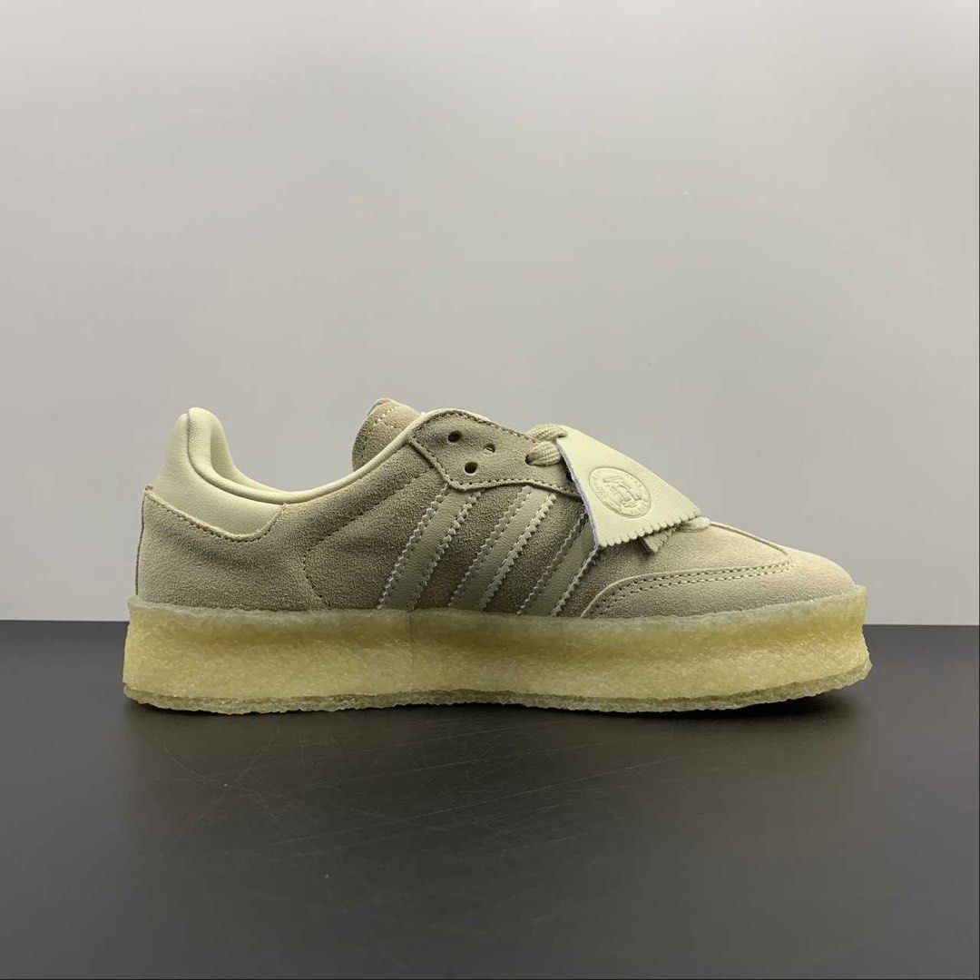 adidas gazelle silver green womens Adidas x Kith x Clarks Unisex 8th Street Samba Shadow Green Low Top Sneakers