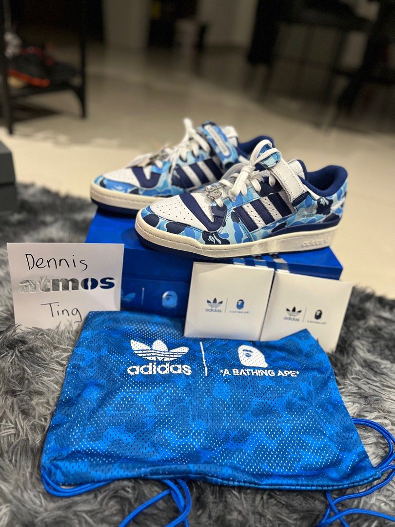 Adidas X Bape 30th anniversary forum low Blue ABC Camo
