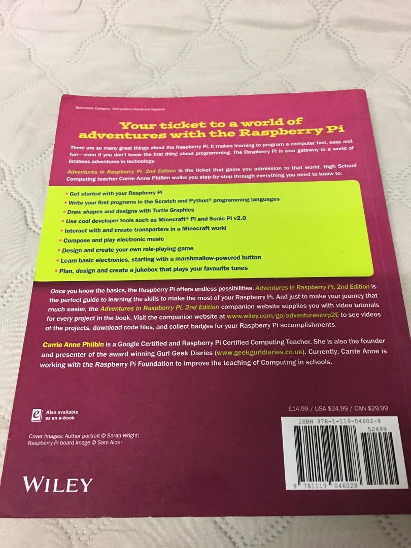 Adventures in Raspberry Pi Book (Category: Storybooks) located in Taguig. Submitted by Negosyokoto (Listing ID 1232958623, Image 2). Description: .