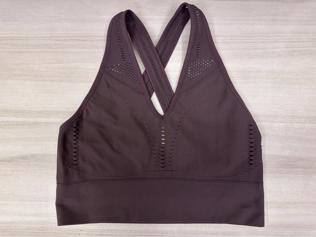 Alo Yoga Seamless Open Air Bra Top - Brown