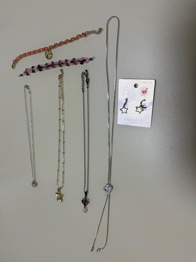 Assorted Jewellery Necklaces bracelets clip on earrings